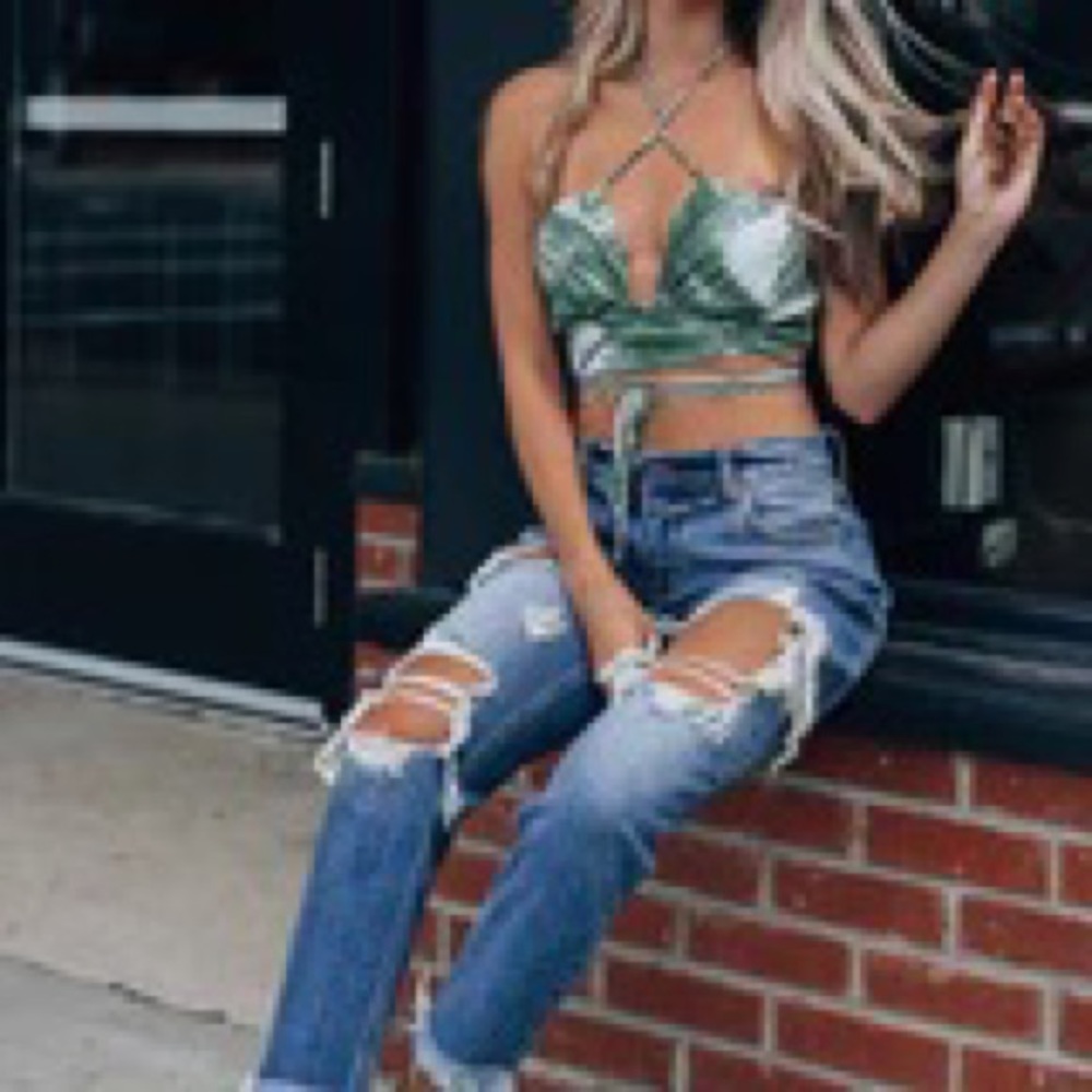 Tropical crop top - small